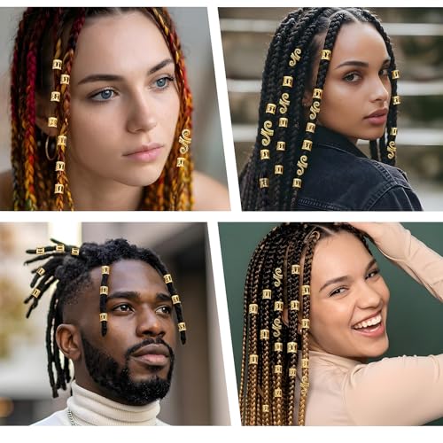 56 Pcs Gold Hair Jewelry Set for Braids & Dreadlock Accessories