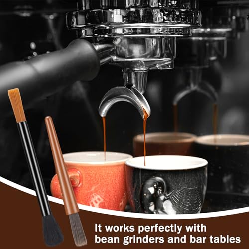 KFHENSOMR 2Pcs Coffee Grinder Cleaning Brush Dual-Head Espresso Brush