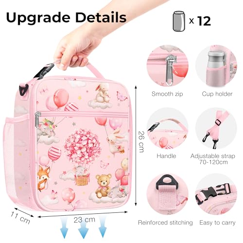 Clastyle Insulated Lunch Box for Kids - Balloon Animal Print
