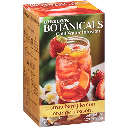 Bigelow Botanicals Strawberry Lemon Orange Blossom Tea - 18 Bags (Pack of 6)