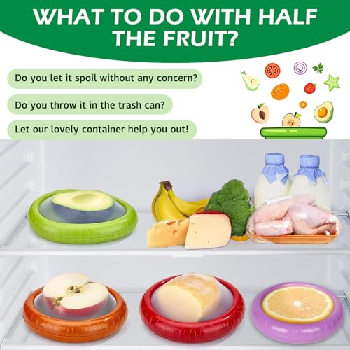 BAOKUA Reusable Food Storage Containers Set of 4 for Fruits & Vegetables