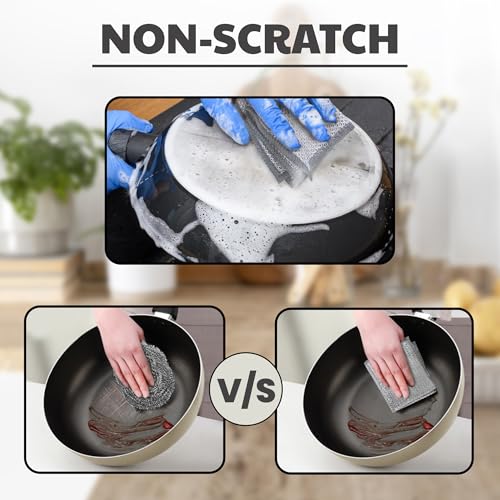 CrafTreat Non-Scratch Wire Dishwashing Cloths, 10-Pack