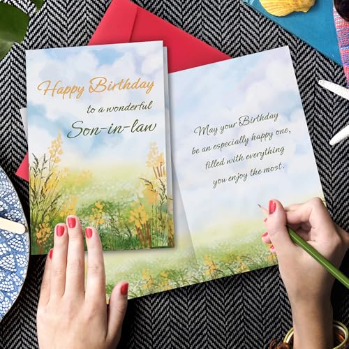 Son-in-Law Birthday Card - Heartfelt Greeting for Him (120-Son-in-law)