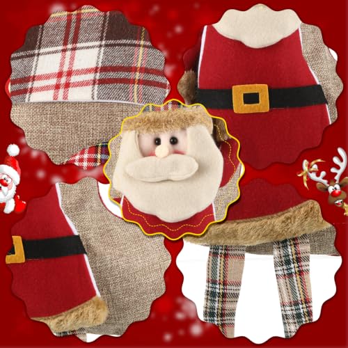 12 Pcs 18 Inch Christmas Stockings Set - Santa Snowman Reindeer Classic Variation