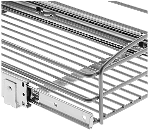 Knape & Vogt RS-MUB-11-FN 5 in. H x 12 in. W x 20 in. D Multi-Use Pull-Out Basket Cabinet Organizer in Silver