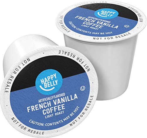 Happy Belly French Vanilla Light Roast Coffee Pods, 100 K-Cup Count