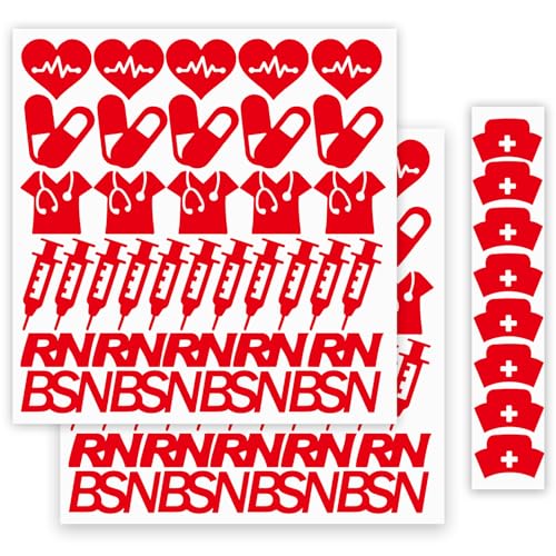 Nursing School Graduation Stickers - 88 Pack Medical Party Decals