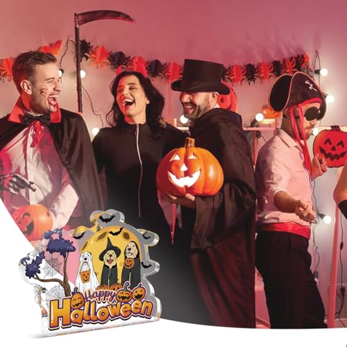 Halloween Dog Mom Acrylic Block Decor & Spooky Sign for Dog Lovers