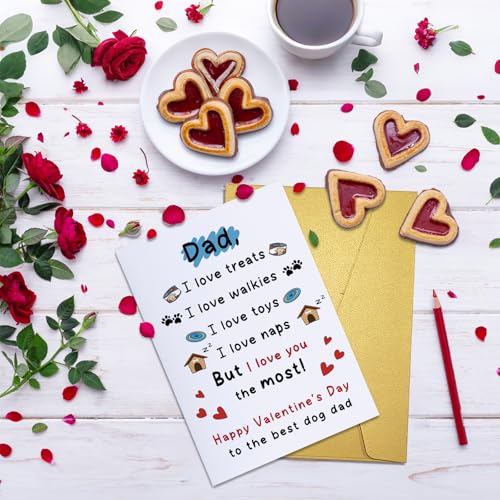 Funny Dog Dad Valentine's Day Card - Cute Gift from Dogs