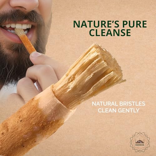 Rawaha Natural Miswak Sticks 2-Pack Vacuum Sealed Chewing Toothbrush