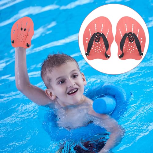 2pcs Swim Paddles Hand, Hand Paddles for Lap Swimming Training Equipment with Adjustable Straps Women Men Kids Childrens Swim Gear Accessories for Freestyle Breaststroke Butterfly