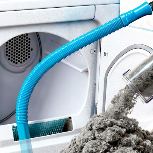 Dryer Vent Cleaning Kit - Flexible Vacuum Hose Attachment for Lint Removal