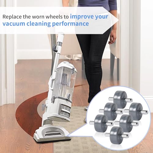 KeeTidy Replacement Wheels for Shark Vacuum Cleaner - Compatible with NV341, NV350, NV500 Models (3 Pairs)