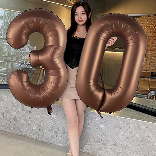 40-Inch Number 30 Foil Balloon for 30th Birthday & Celebrations