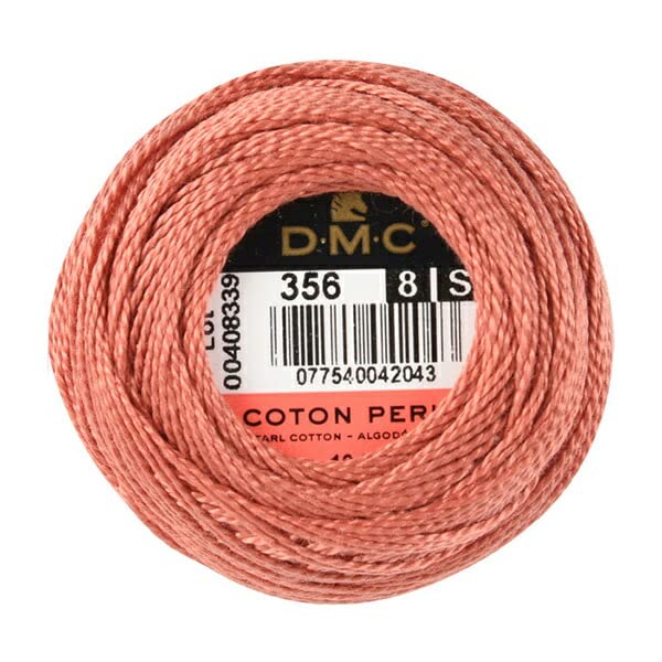 DMC Pearl Cotton Thread Size 8, 95 Yards - Medium Terra Cotta