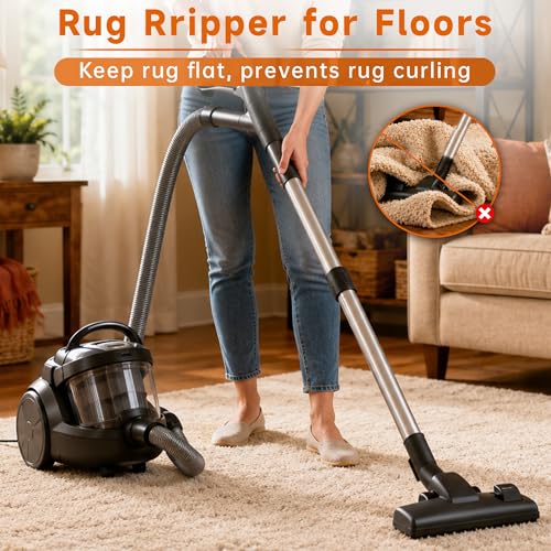 TONOS Non-Slip Carpet Tape - 12 PCS Rug Grippers for Hardwood Floors