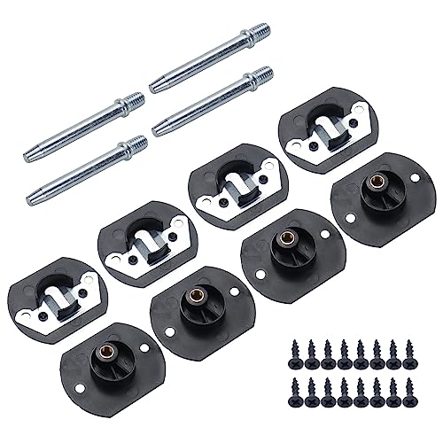 Bitray Pin Style Sofa Connectors - 4pcs Heavy-Duty Black