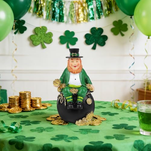 St. Patrick's Day Resin Gnome Figurine 5.7 Inch Irish Leprechaun Decor
