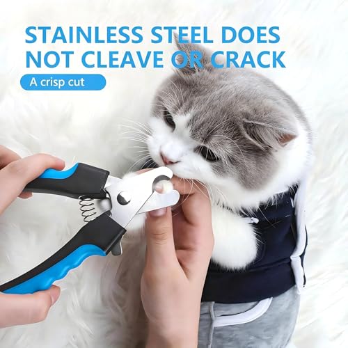 Pet Nail Clippers for Dogs and Cats with Safety Guard and Stainless Steel Blades