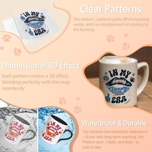 Elewins 12 Pcs Ball Games UV DTF Cup Wrap Transfers for Mugs
