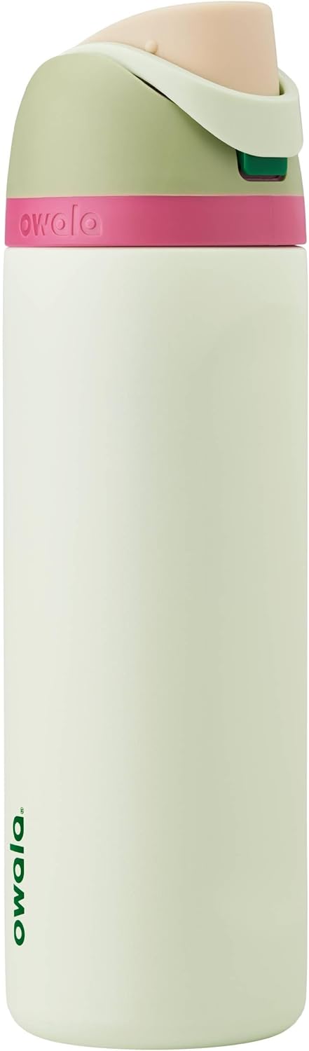 Owala FreeSip Insulated Stainless Steel Water Bottle - BPA-Free, 24 oz, Green/Mint | Perfect for Sports & Travel