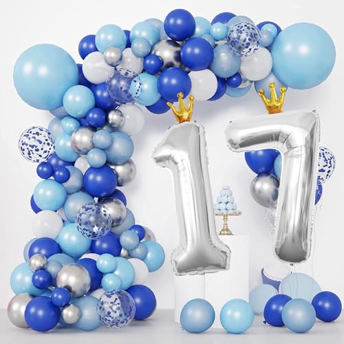 40 Inch Silver 18 Crown Balloon Set for Birthday & Wedding