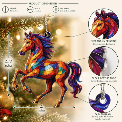 Acrylic Horse Suncatcher Ornament – Horsegifts1 for Horse Lovers
