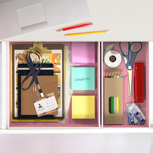 Simple Houseware Foldable Drawer Organizer Stocking Bin Set of 12 Pink - 4L/4M/4S