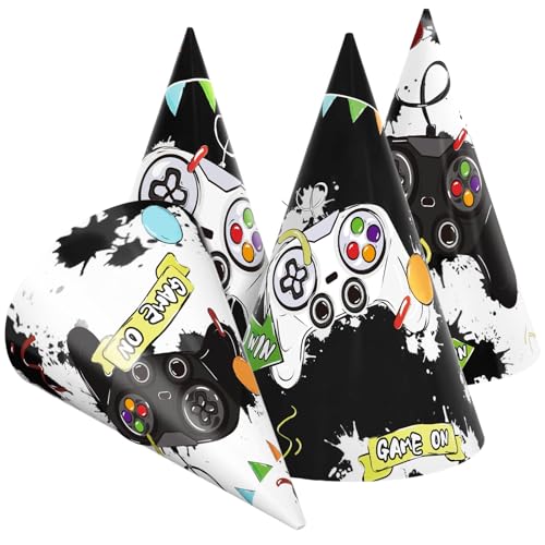 WERNNSAI 12 Pcs Colorful Birthday Party Hats - Assorted Cone Headbands