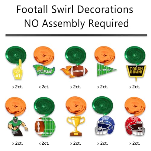 34Pcs Football Party Decorations Set for Game Day Celebrations
