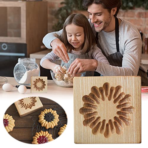 Wooden Cookie Biscuit Mold 3D Embossing Baking Tool Halloween Christmas Set - Cookies-B 2PCS