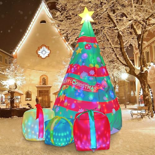 7FT Christmas Inflatable Tree with Gift Boxes Outdoor Decorations