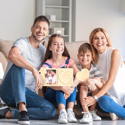 Heart-Shaped Godparents Proposal Picture Frame - 8.4x5.4 Inches