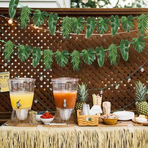 Safari Baby Shower Decorations - 12 Green Palm Leaves