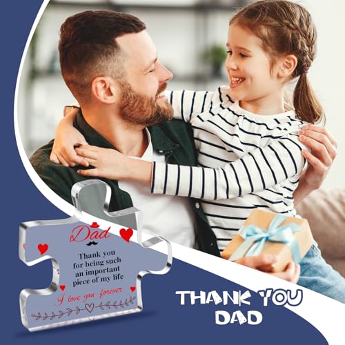 Acrylic Heart Block for Dad - Sentimental Father's Day Gift