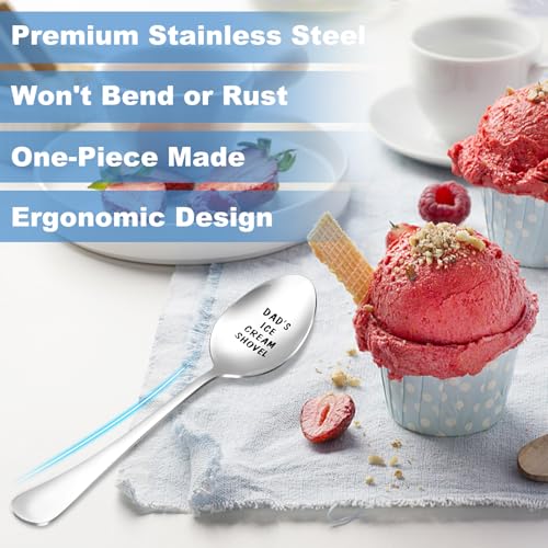 Engraved Ice Cream Shovel Spoon for Dad - Funny Gift for Men