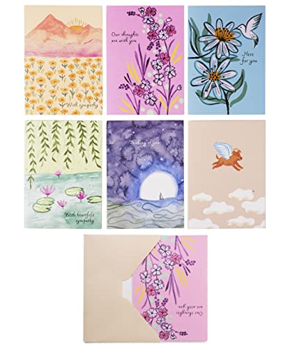 Sympathy Cards Set - 11 Large 5" x 7" Cards with Envelopes
