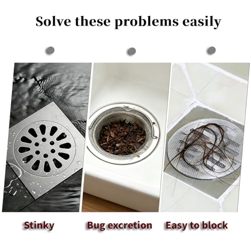 8x8 Inch Silicone Floor Drain Cover - Anti-Odor Sewer Sealing Mat (2 Pack)