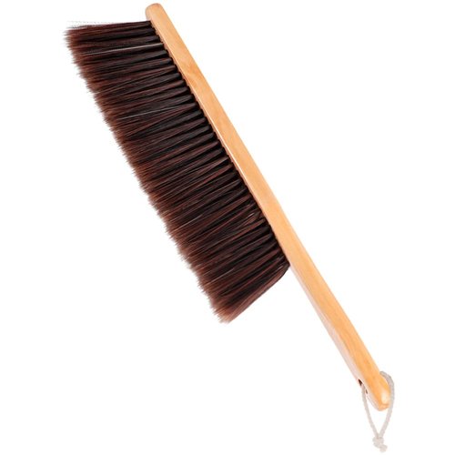 Hand Broom,Horse Hair Brushes,Soft Horsehair Upholstery Brush with Handle,Shop Brush Dustpan,Foxtail Broom,Dust Broom for Bench/Couch/Furniture/Couch/Counter/Bed/Fireplace Ash Dusting,Duster Cleaning