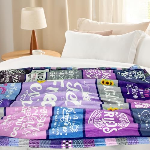 Cozy Best Friend Blanket Gift for Women, 60x50 Flannel Throw