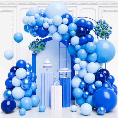 Blue Balloons Arch Kit - 130Pcs Royal Blue Balloon Garland