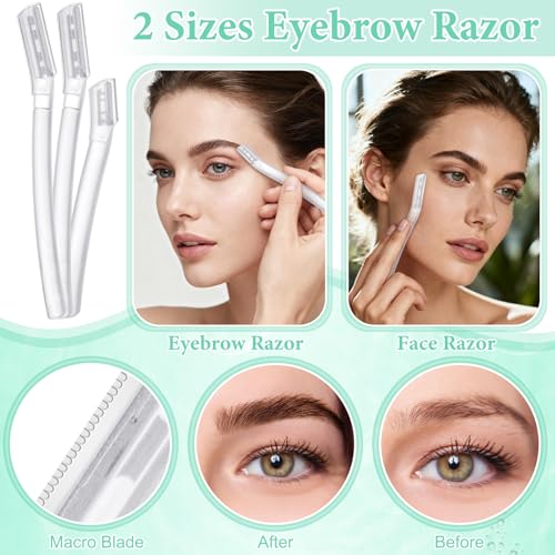 HairChrysm 6-in-1 Eyebrow Trimmer Kit with Face Razors and Scissors