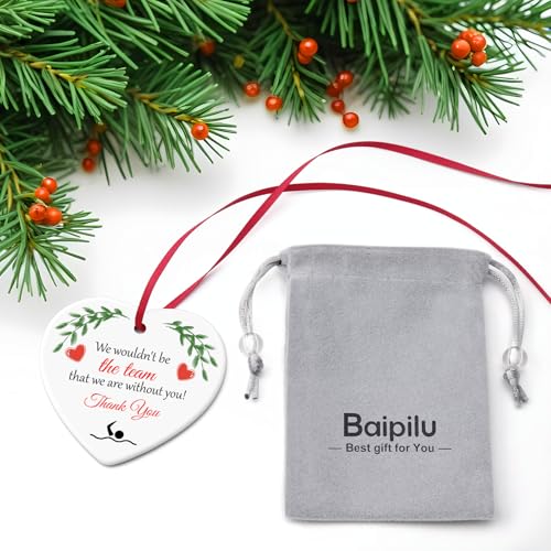 Ceramic Swimming Ornament Gift for Coaches & Swimmers