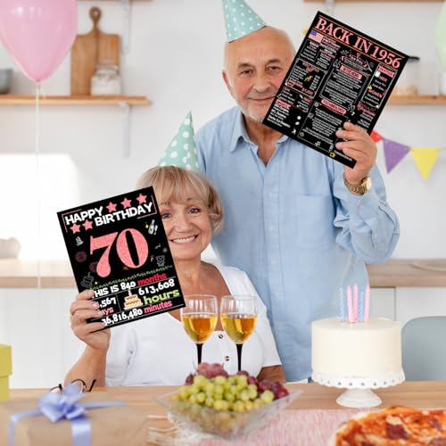Joycard 70th Birthday Card for Women, 1956 Milestone Greeting Card