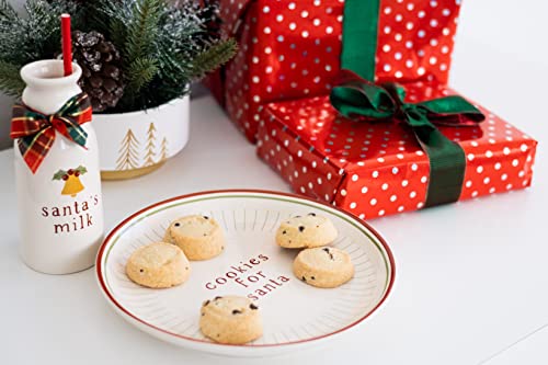 Rustic Santa Cookies for Santa Plate and Milk Jug Set - Christmas Treats