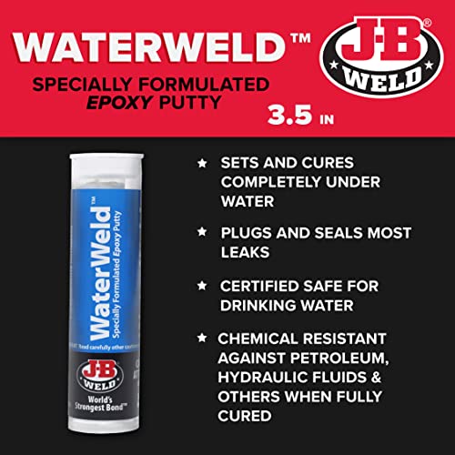 J-B Weld WaterWeld Epoxy Putty Stick - 2 oz. (Pack of 2)