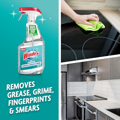 Windex Vinegar Glass Cleaner Spray - Streak-Free Shine 23 oz