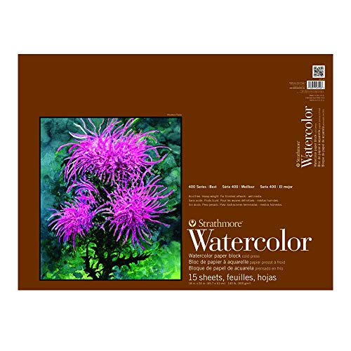 Strathmore 400 Series Watercolor Block, Cold Press, 18"x24", 15 Sheets