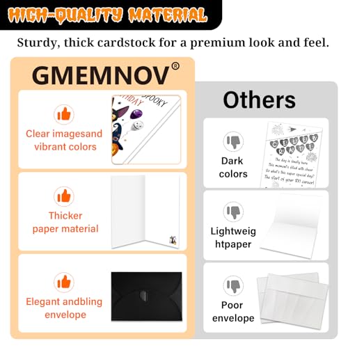 Funny Halloween Birthday Card for Cat Lovers - Spooky Gift