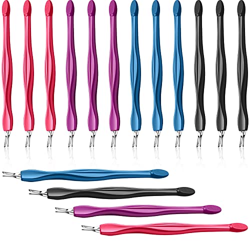 Arbootjin 12Pcs V Shaped Cuticle Pusher and Trimmer Tool Set